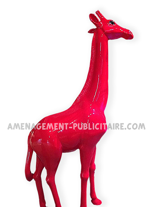 statue en resine - girafe (H 220cm)  Statue en resine grande taille pour décoration extérieure Girafe H220